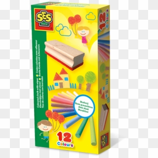 Coloured Chalk With Wiper - Ses Creative Clipart