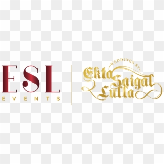 Weddings By Ekta Saigal Lulla & Esl Events Logo - Calligraphy Clipart