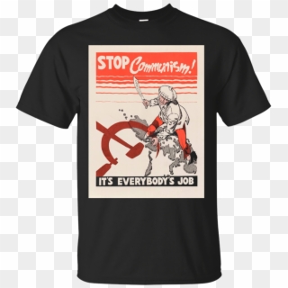 Vintage Poster Stop Communism Retro Apparel - Kids Gamer Shirt Clipart