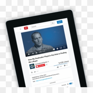 Ipad-youtube - Tablet Computer Clipart