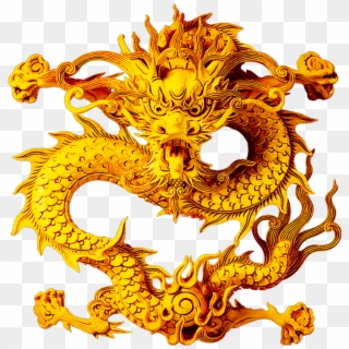 #mq #gold #dragon #dragons #fantasy - China Dragon Gold Png Clipart