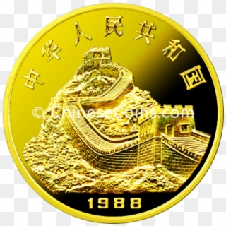 1988 5oz Gold Dragon Coin Rev - Cash Clipart