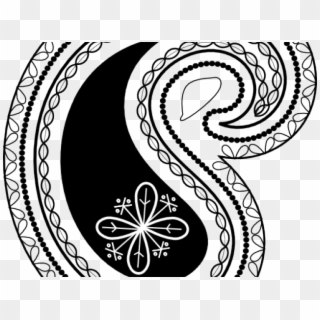 Original - Black And White Paisley Clip Art - Png Download