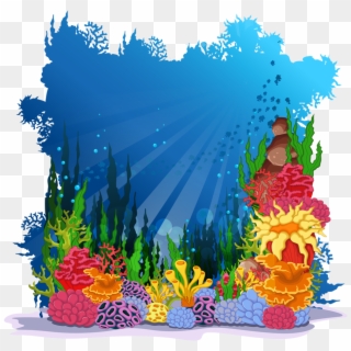 Svg Freeuse Library Png Cartoon World Beautiful - Cartoon Underwater Scenery Clipart