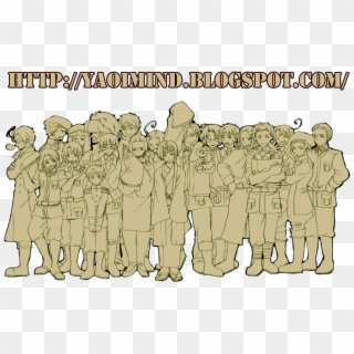 Hetalia The Whole Gang Photo 20080724 Axis - Cartoon Clipart