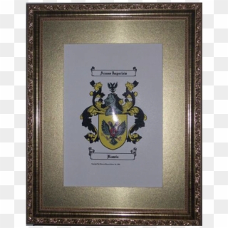 Brasão Impresso Com Moldura 288 Dourada - Beeson Coat Of Arms Clipart