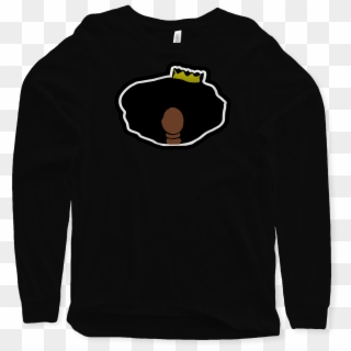 Image Of Black Queen Head - Long-sleeved T-shirt Clipart