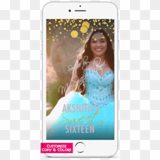 Birthday Sweet 16 Snapchat Geofilter - Iphone Clipart