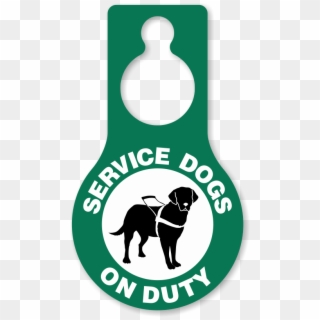 Zoom, Price, Buy - Service Dog On Duty Sign Clipart