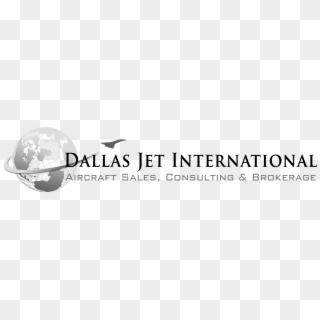 Dallas Jet International Logo Black & White Png File - Calligraphy Clipart
