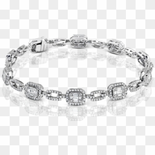 Mosaic Diamond Bracelet Padis Jewelry San Francisco, - Diamond Bracelet With Baguette Clipart