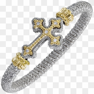 Alwand Vahan Sterling Silver And 14k Yellow Sideways - Cross Clipart