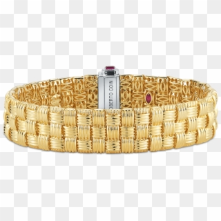 Png Diamond Weave Bracelet Design Italian Gold 3 Row - Roberto Coin Appassionata Bracelet Clipart