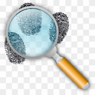 #policeverification & #courtrecordscheck Joining Hands - Fingerprint And Magnifying Glass Clipart - Png Download