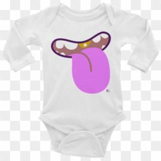 Tongue Owt Infant Long Sleeve Bodysuit - Infant Bodysuit Clipart