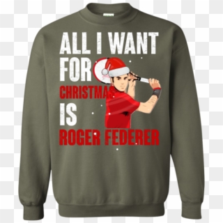Roger Federer Ugly Christmas Sweaters All I Want For - Loki Ugly Christmas Sweater Clipart