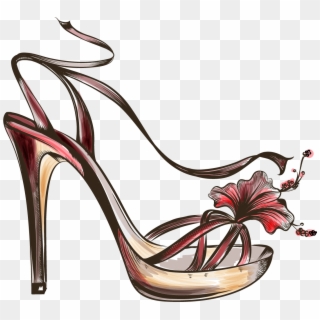 Sandal Shoe Fashion High - De Salto Em Desenho Clipart