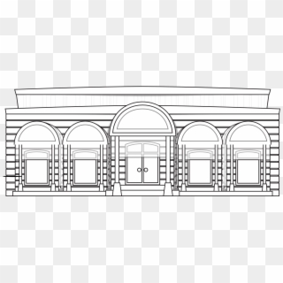 Abstract Store House Fronts Shop Black White Art 1969px - Arch Clipart