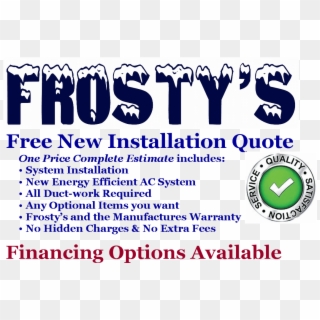 Frosty's Is The Best A/c Service Provider - Action Froid Clipart
