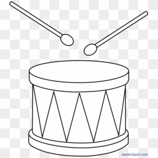 Graphic Library Sweet Page Of Cute Free Drum Lineart - Black And White Drum Clip Art - Png Download