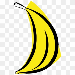 Yellow Leaf Line Black Special Olympics Area M - Banana Symbol Clipart