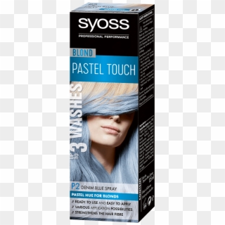 Syoss Com Color Blond Pastel Touch P2 Denim Blue Spray - Syoss Pastell Spray Clipart