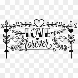 Love Forever Wall Text Sticker - Calligraphy Clipart