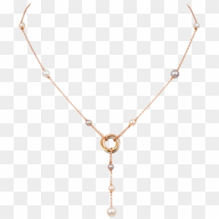 3 Oros, Perlas - Cartier Trinity Necklace With Pearls Clipart