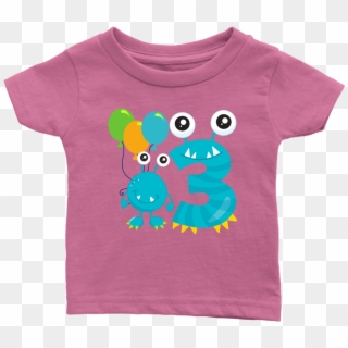 3rd Birthday Baby T-shirt - Infant Bodysuit Clipart
