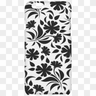 Dropshipping Flower Background Vector Black And White - Mobile Phone Case Clipart