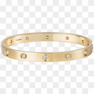 Crb6040517 Love Bracelet 10 Diamonds Yellow Gold Diamonds - Cartier Bracelet Love Clipart
