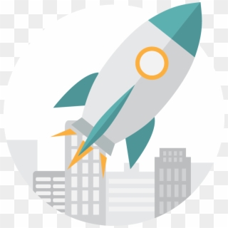 Blast Off To Your Dream Job Icon - Circle Clipart