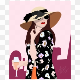 “ This Was A Look™ Katie Mcgrath At The Audi Polo Challenge - Illustration Clipart