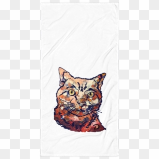 Artsy Cat Towel - British Shorthair Clipart