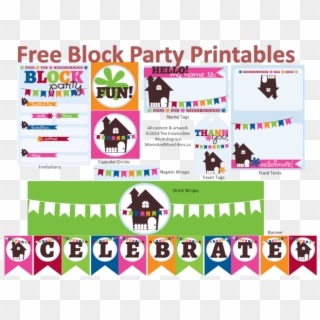 Free Neighborhood Block Party Printables - Neighborhood Block Party Template Clipart