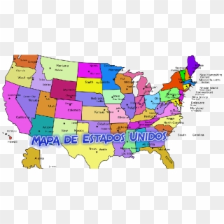 Mapa De Estados Unidos - Map Of Usa With Names And Capitals Clipart