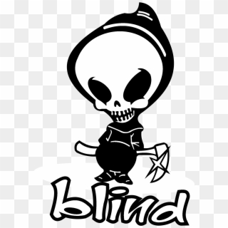 Blind Jeans Logo Black And White - Blind Skateboarding Clipart