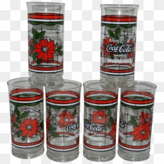 Vintage Coca-cola Whataburger Christmas Glasses - Poppy Clipart