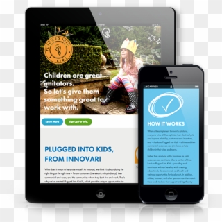 Innovari Webpages Displayed On Two Mobile Screens - Leonardo App Clipart