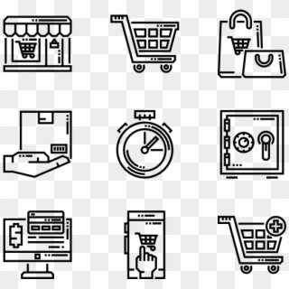 Retail - Manufacturing Icons Clipart