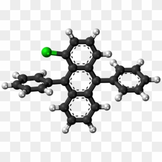 1 Chloro 9,10 Diphenylanthracene Molecule Ball - Cbd Ball And Stick Model Clipart