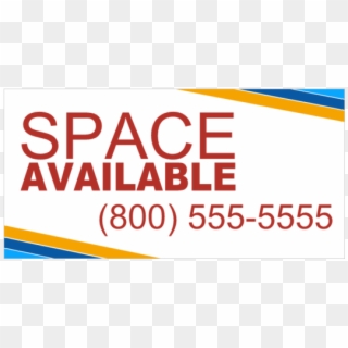 Vinyl Space Available Banner With Stripes In Corner - Poster Clipart