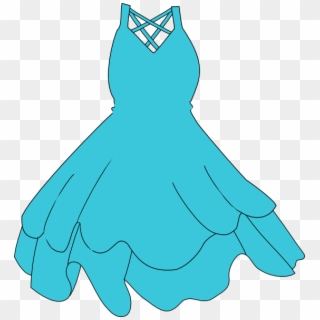 Download This Simple Turquoise Wedding Dress Clip Art - Transparent Dress Clipart - Png Download