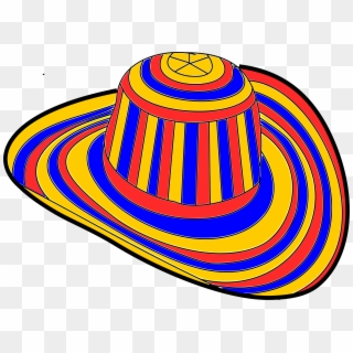 Sombrero Voliado - Colombia Sombrero Png Clipart