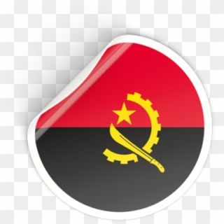 Flag Of Angola Sticker - Flag Of Angola Clipart