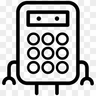 Cute Calculator With Eyes Arms And Legs - Icon Clipart