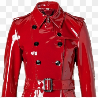 Lifestyle - Glossy Red Leather Jacket Clipart
