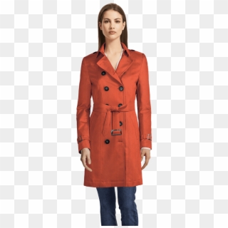 Red Trenchcoat-view Front - Bermuda Short Suit Clipart