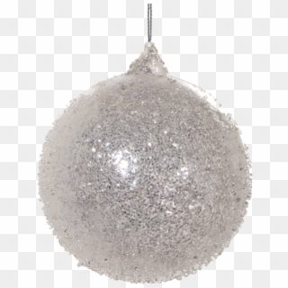 Christmas Ball Glitter White - Christmas Ornament Clipart