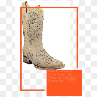 Corral Women's White Glitter And Crystals Cowgirl Boot - Corral Women's White Glitter & Crystals Cowgirl Clipart